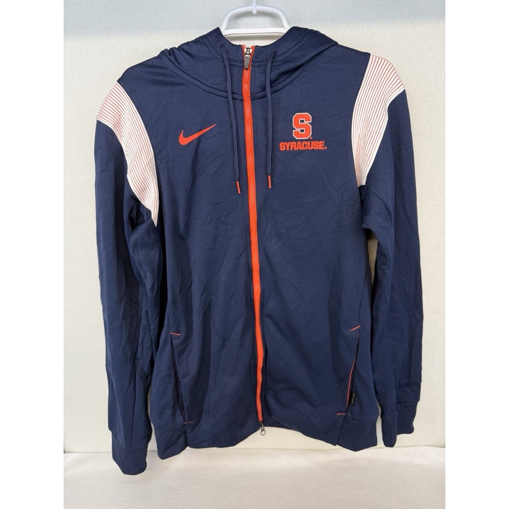 Nike Therma Fit Men's Navy Syracuse Orange On‎ Field Full Zip Hoodie Size Medium